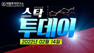 [스탁 투데이] 2022년 2월 14일 개장전 브리핑