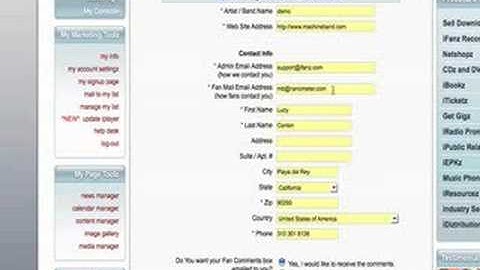 iFanz MyInfo Tutorial