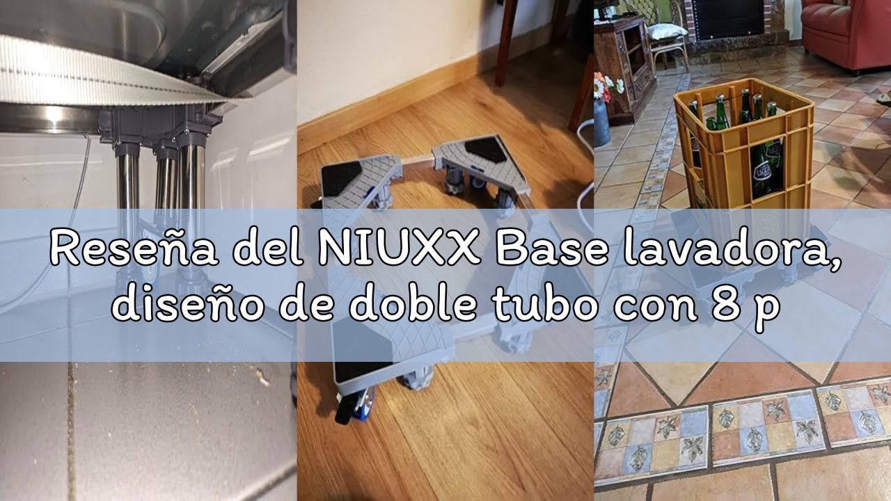 Reseña del NIUXX Base lavadora, diseño de doble tubo con 8 pies + 4 ruedas, para lavadora, soporte s