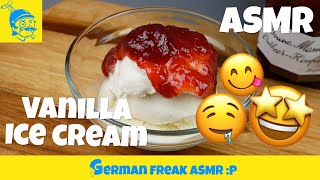 Asmr Eating No Talking Vanilla Ice Cream W Strawberry Jam 바닐라 아이스크림