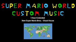 Super Mario World Custom Music - MidiGuy - New Super Mario Bros. - Ghost House (1 Hour Extended) Super Mario World Ghost House Theme 1 Hour Extended