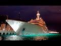 ECLIPSE 162m Megayacht night footage in Gibraltar
