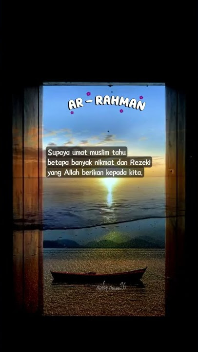 Ar - Rahman ' Fabiayyi ala irobbikuma tukadziban