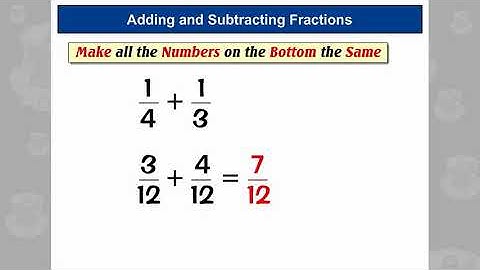 Fractions without a Calculator 2 — Adding and Subtracting Fractions