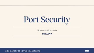 CCNA 201 300 | PORT SECURITY