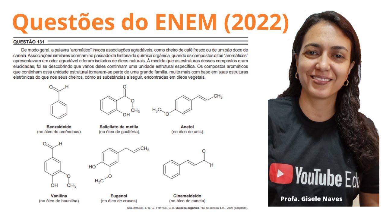Correção de química ENEM 2022 - 131 - De modo geral, a palavra ...