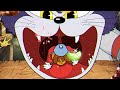 Cuphead - What If You Fight Chef Saltbaker Final Boss &amp; Werner Werman Cat Boss At the Same Time?