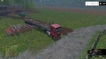 FS15 - Fliegl Timber Runner Wide With Autoload v1.2 mod