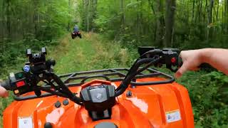 Trail Riding. CFORCE 400 and Kawasaki Brute Force 300