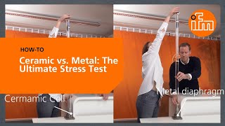 Testing a ceramic measuring cell vs. a metal diaphragm