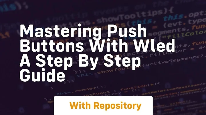 mastering push buttons with wled a step by step guide