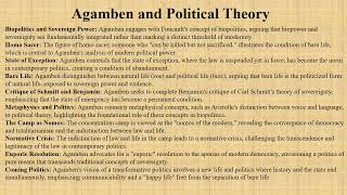 Agamben and Political Theory