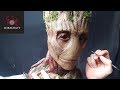 Sculpting Groot - Guardians of the Galaxy, Infinity War - Timelapse sculpt and airbrush