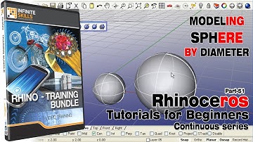 Modeling Solid Sphere by diameter | Rhino Tutorials for beginners | Rhinoceros 3D | Part 51