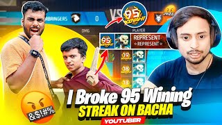I Broke 95 Winning Streak Of Angry  Baccha youtuber Challenge Me for Fight In Real Life