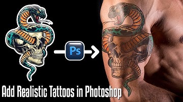 How to Add Realistic Tattoo Using Photoshop | Adobe Photoshop Tutorial #graphicdesign #tattoodesign