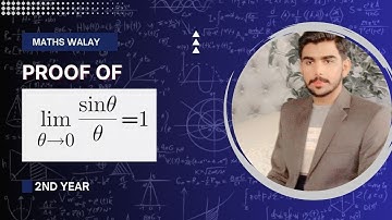 Proof of lim(θ→0)⁡〖sin⁡θ/θ〗=1 | Sand witch theorem | by maths walay | in Urdu/hindi | Lecture 5