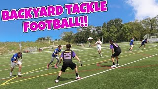 DOWN TO THE FINAL PLAY!!! BACKYARD TACKLE FOOTBALL!!