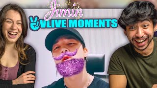 jimin being goofy on vlive - HILARIOUS COUPLES REACTION!
