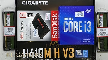 intel Core i3 10100 GIGABYTE H410M H V3 SanDisk SSD Simple PC Build 2022