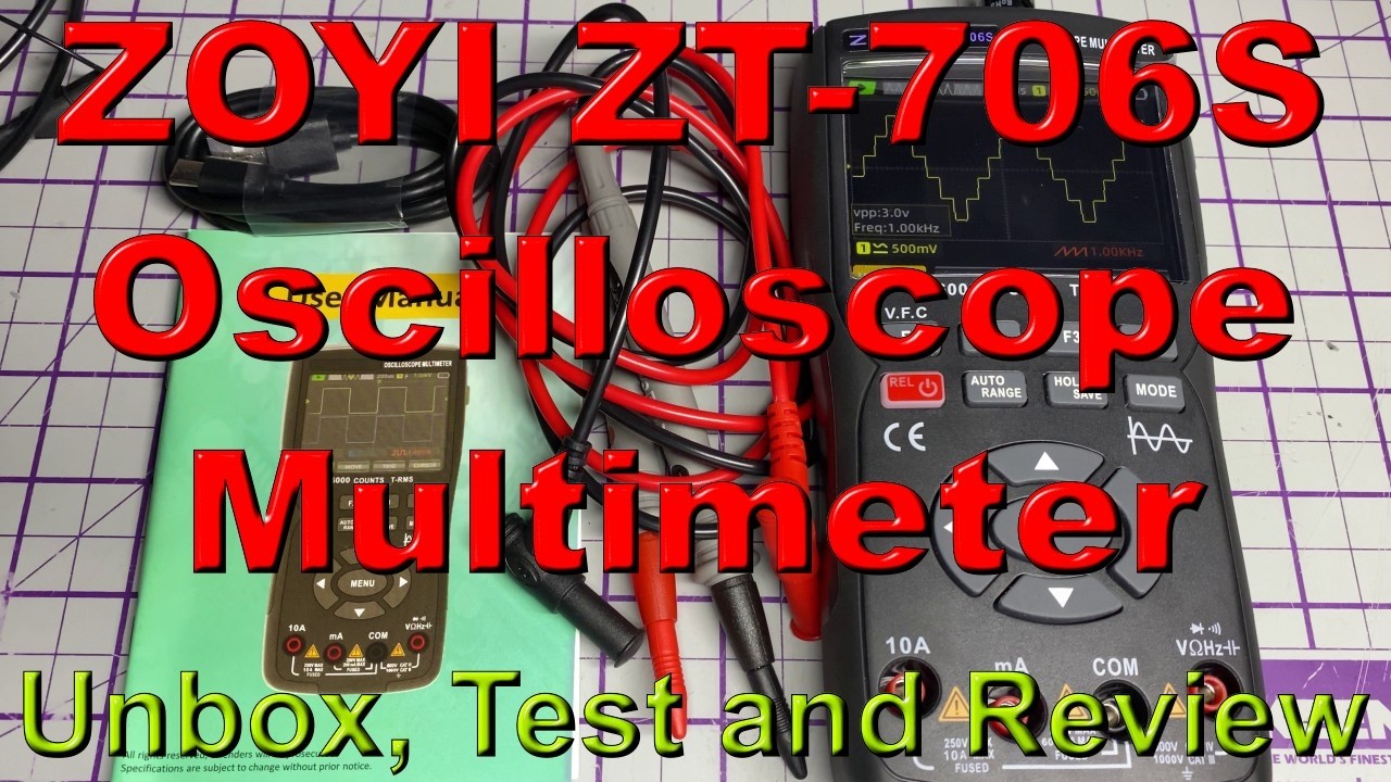ZOYI ZT-706S 3-in-1 Handheld Oscilloscope Multimeter, 50MHz Dual