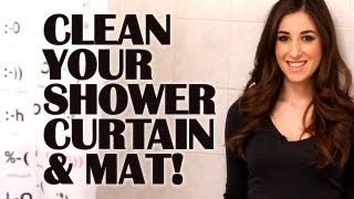 How to Clean Your Shower Curtain & Mat: Easy Bathroom Cleaning Ideas That Save Time (Clean My Space)