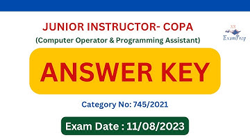 JUNIOR INSTRUCTOR COPA | ANSWER KEY ANALYSIS | COMPUTER OPERATOR & PROGRAMMING ASSISTANT