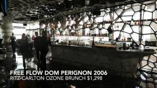Dom perignon 2006 free-flow sunday brunch - hkd $1,298 per person.
available at ozone bar, ritz-carlton hotel hong kong