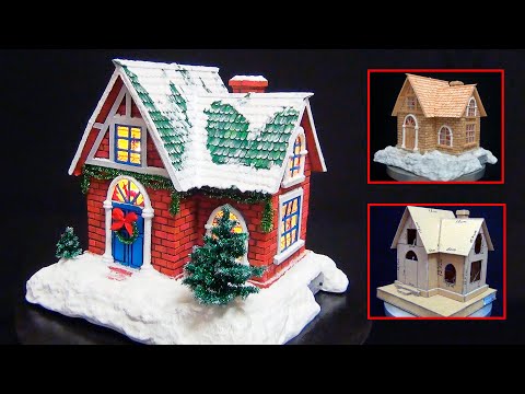 DIY Amazing Christmas House using cardboard and coffee sticks | DIY Winter house | Christmas village