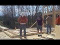 Framing 14' 2 x 6 walls and raising them Framing 14' 2 x 6 walls and raising them