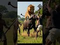 Africans pupil rescue lion 🦁 #wildlife #lion