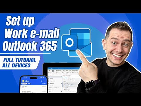 How to set up your work email on Outlook 365 (PC and iPhone) - Tutorial 2023