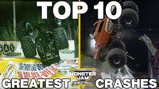 Monster Jam Top 10 CRAZIEST World Finals Crashes