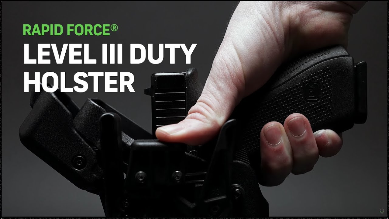 個人装備 EAGLE MLCS HIGH RIDE HOLSTER-9mm KH Alien Gear Holsters］Rapid Force Level III Duty Holster