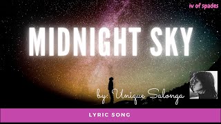 Video thumbnail of "Midnight Sky - Unique Salonga (Lyrics)"