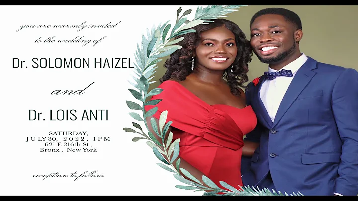 Holy Matrimony Between Dr. Solomon Haizel & Dr. Lois Anti