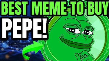 PEPE COIN THE BEST MEME COIN TO BUY NOW?  BULLISH CHART SIGNAL EXPLAINED!