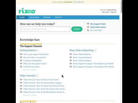 Video Tutorial  How to log into Rixxo Support