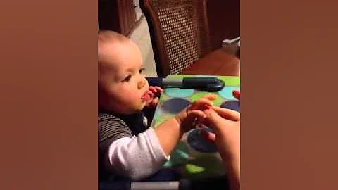 Judah eats bananas