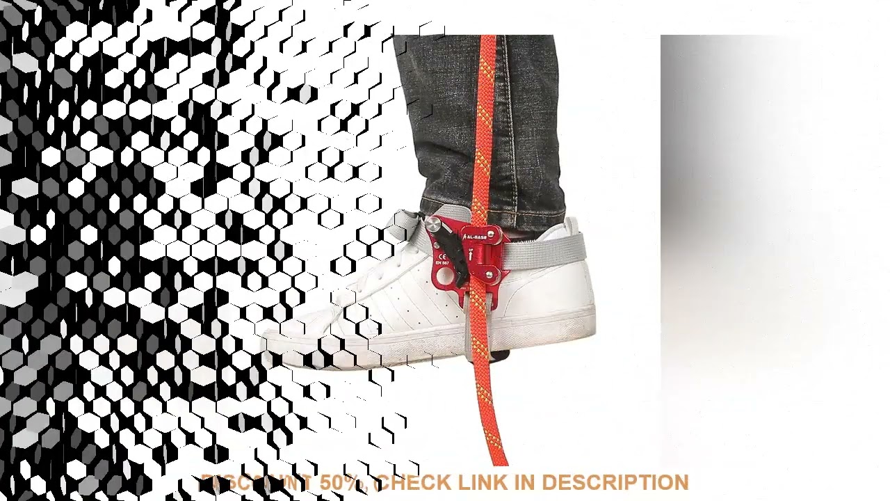 SRT Rock Climbing Foot Ascender Riser With Pedal Belt Grasp Rope Gear Anti Fall Off Left Right Foot