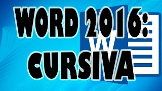 WORD 2016: Letra Cursiva y sus Opciones. screenshot 3