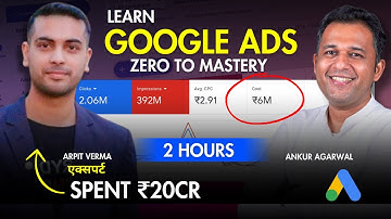 Google Adwords Full Course For Beginners in Hindi - 2025 (Free) - Learn Google Ads in 2 Hours