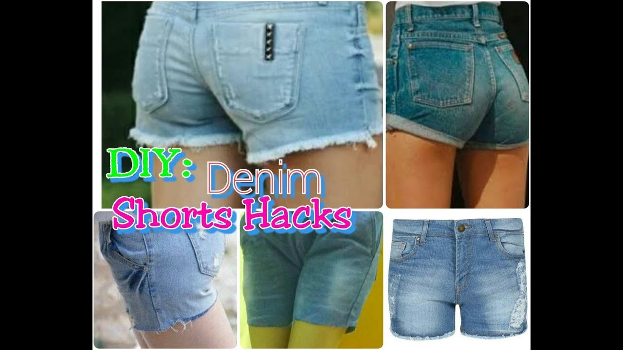 DIY: How to make shorts from old jeans|no sew|3min. Challenge|jeans ...