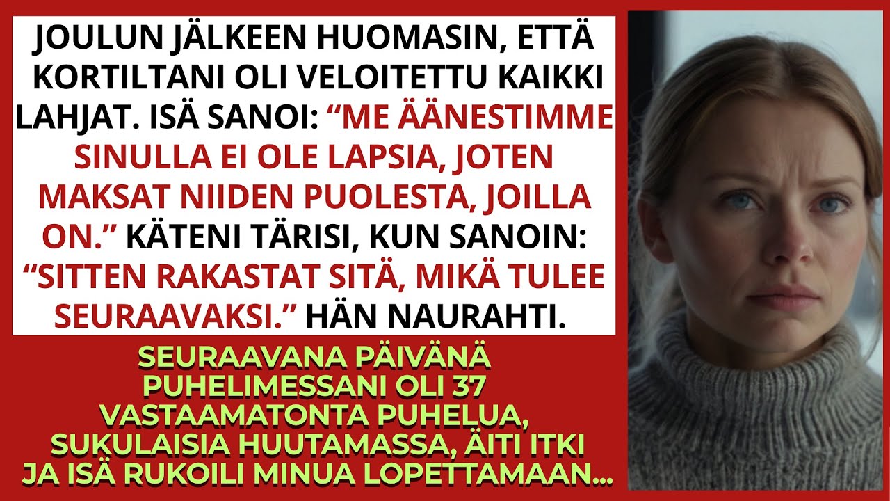 Joulupäivän jälkeen isä sanoi jotain, mikä muutti kaiken.