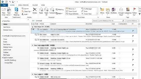 Microsoft Outlook - Sorting Email