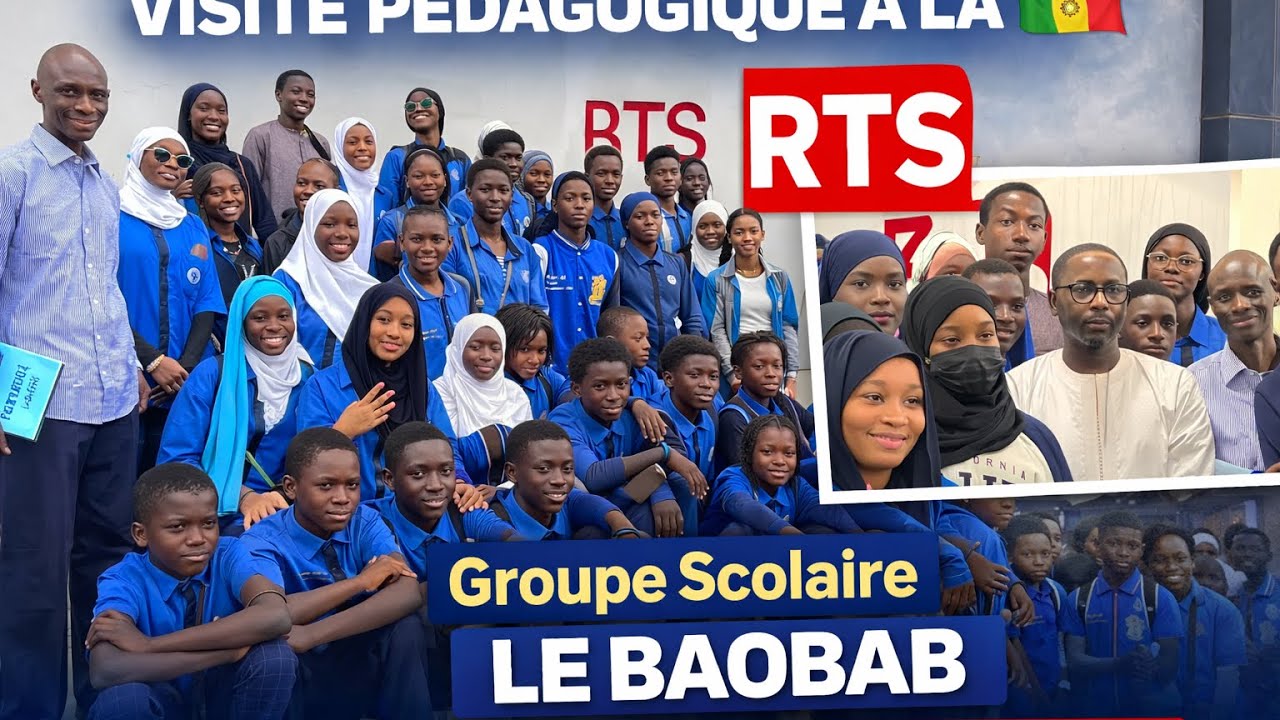Éducation et communication : le Groupe Scolaire Le Baobab en visite à la RTS Sénégal