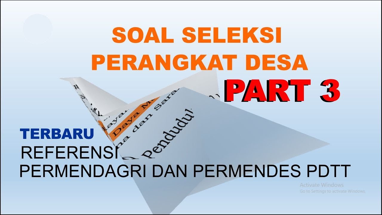 Tes Soal Kasi Desa