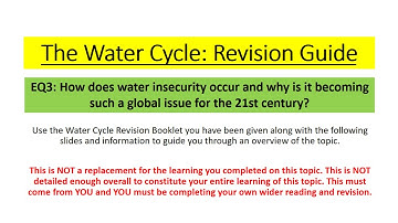 Edexcel A Level Geography - Water Cycle EQ3 Revision
