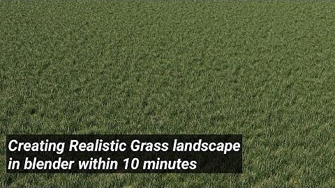 Creating easy Realistic Grass landscape in blender using geometry nodes step by step