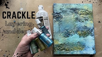 💙 How To Create Depth In Your Painting! Crackle And Texture